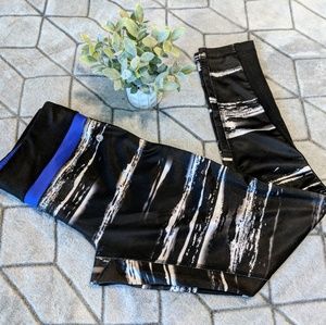 Black/White/Blue Leggings